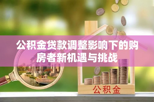 台东公积金贷款调整影响下的购房者新机遇与挑战