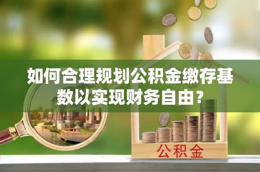台东如何合理规划公积金缴存基数以实现财务自由？