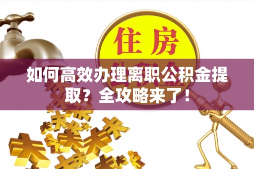 台东如何高效办理离职公积金提取？全攻略来了！