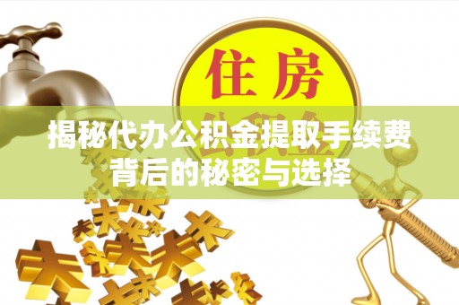 台东揭秘代办公积金提取手续费背后的秘密与选择