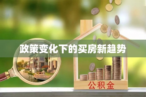 台东政策变化下的买房新趋势