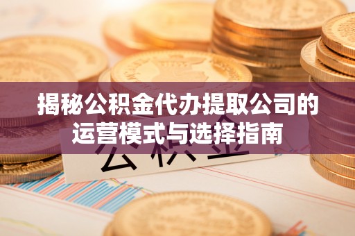 台东揭秘公积金代办提取公司的运营模式与选择指南