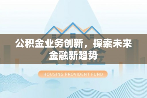 台东公积金业务创新，探索未来金融新趋势