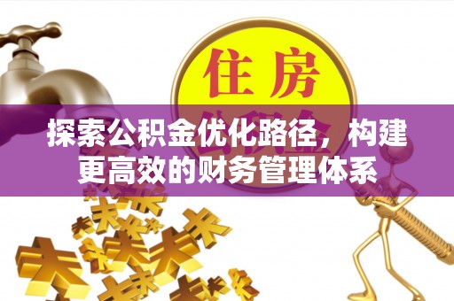 台东探索公积金优化路径，构建更高效的财务管理体系