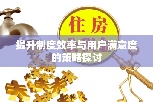 台东提升制度效率与用户满意度的策略探讨
